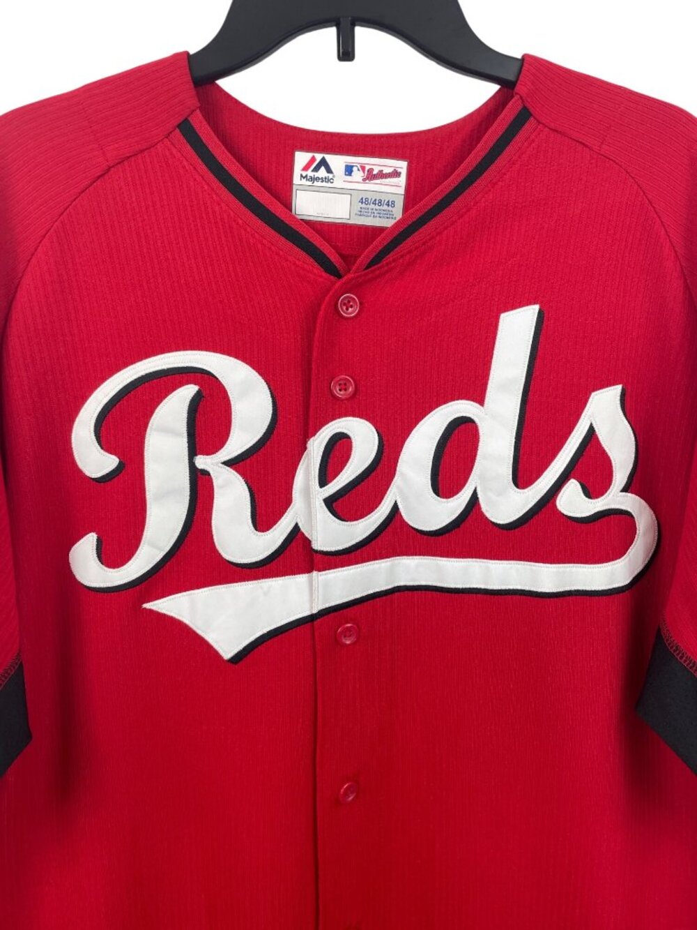 Majestic Cincinnati Reds Baseball Jersey Mens Size 48 Red MLB Replica 2014 - Picture 3 of 9